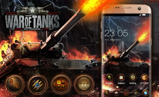 War of tanks theme Iron battle android App screenshot 0