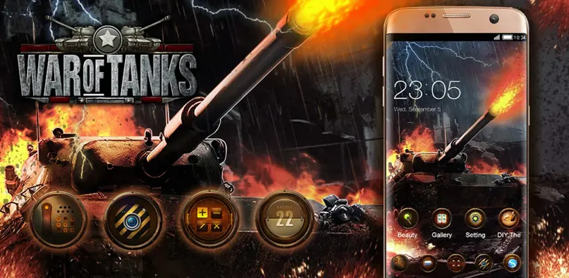 War of tanks theme Iron battle android App screenshot 1